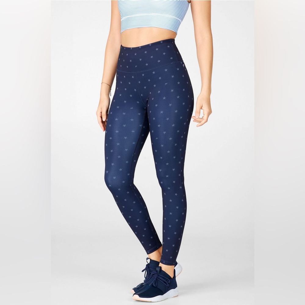 Fabletics Liberty Star High Waisted Ultracool 7/8 Leggings Size XL